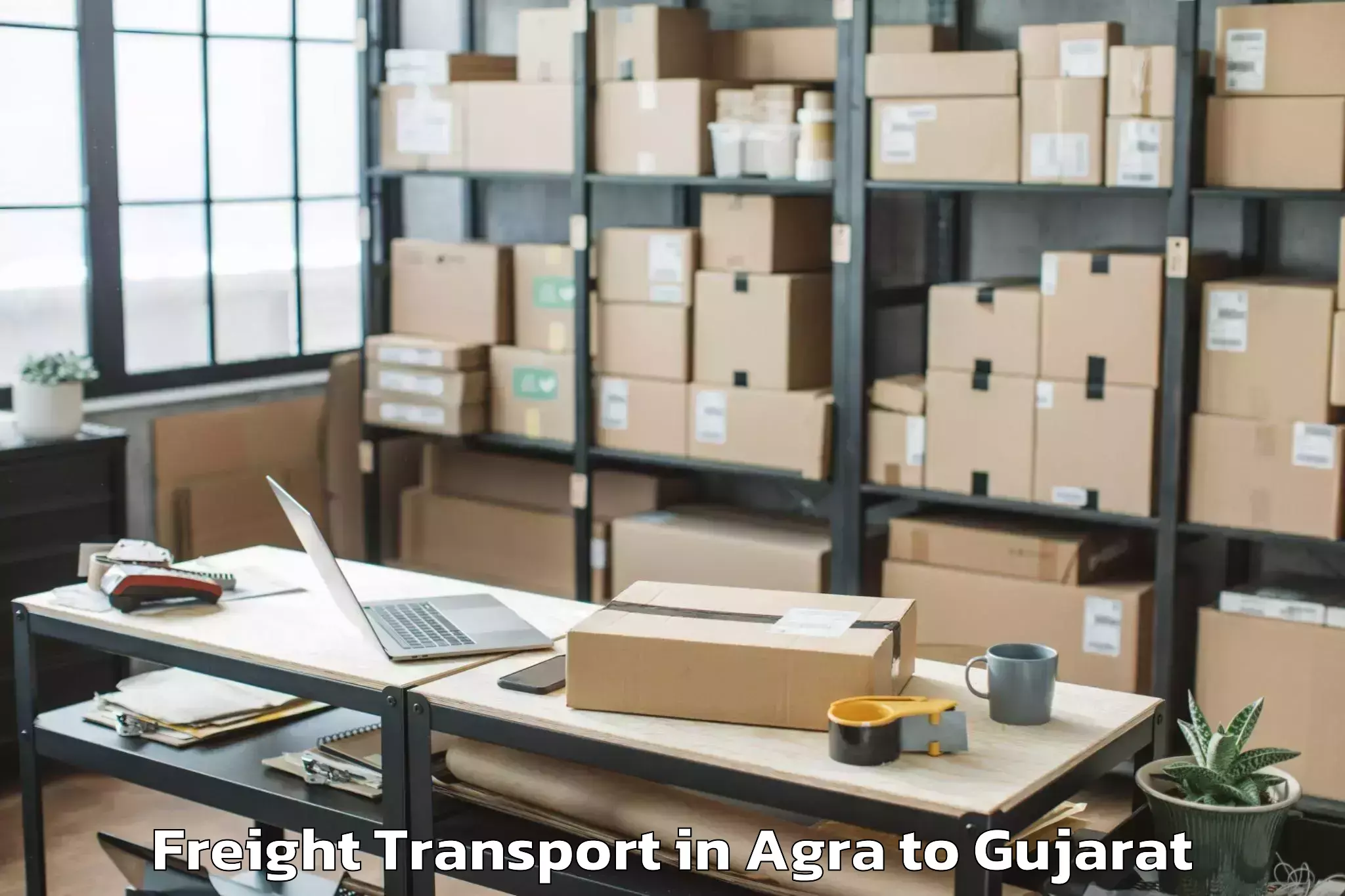 Top Agra to Bagasra Freight Transport Available